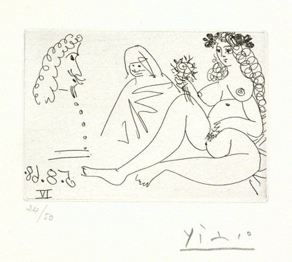 Femme Blonde À La Fleur, From La Série 347