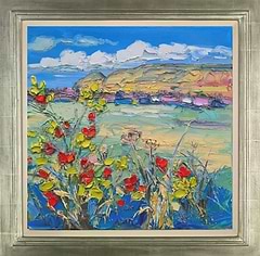 Campsie Fells with Rosehips (Framed)