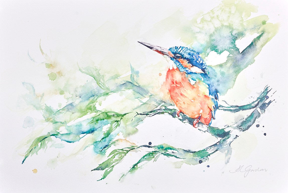Kingfisher On The Riverbank