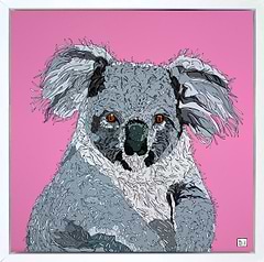 Koala on Pink (Framed)