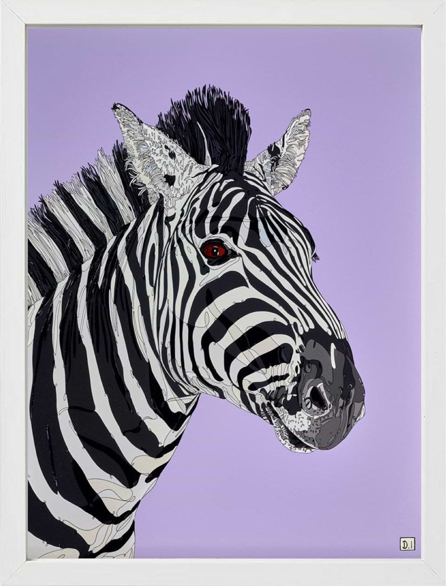 Zebra On Purple