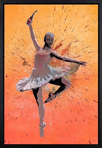 Ballerina Molotov (Orange) (Framed)