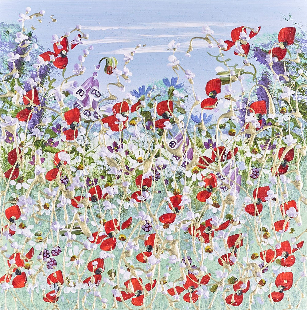 Bluebells And Poppies II