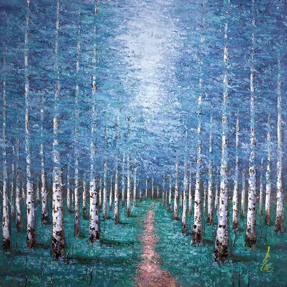 Cool Blue Forest | Inam - Clarendon Fine Art