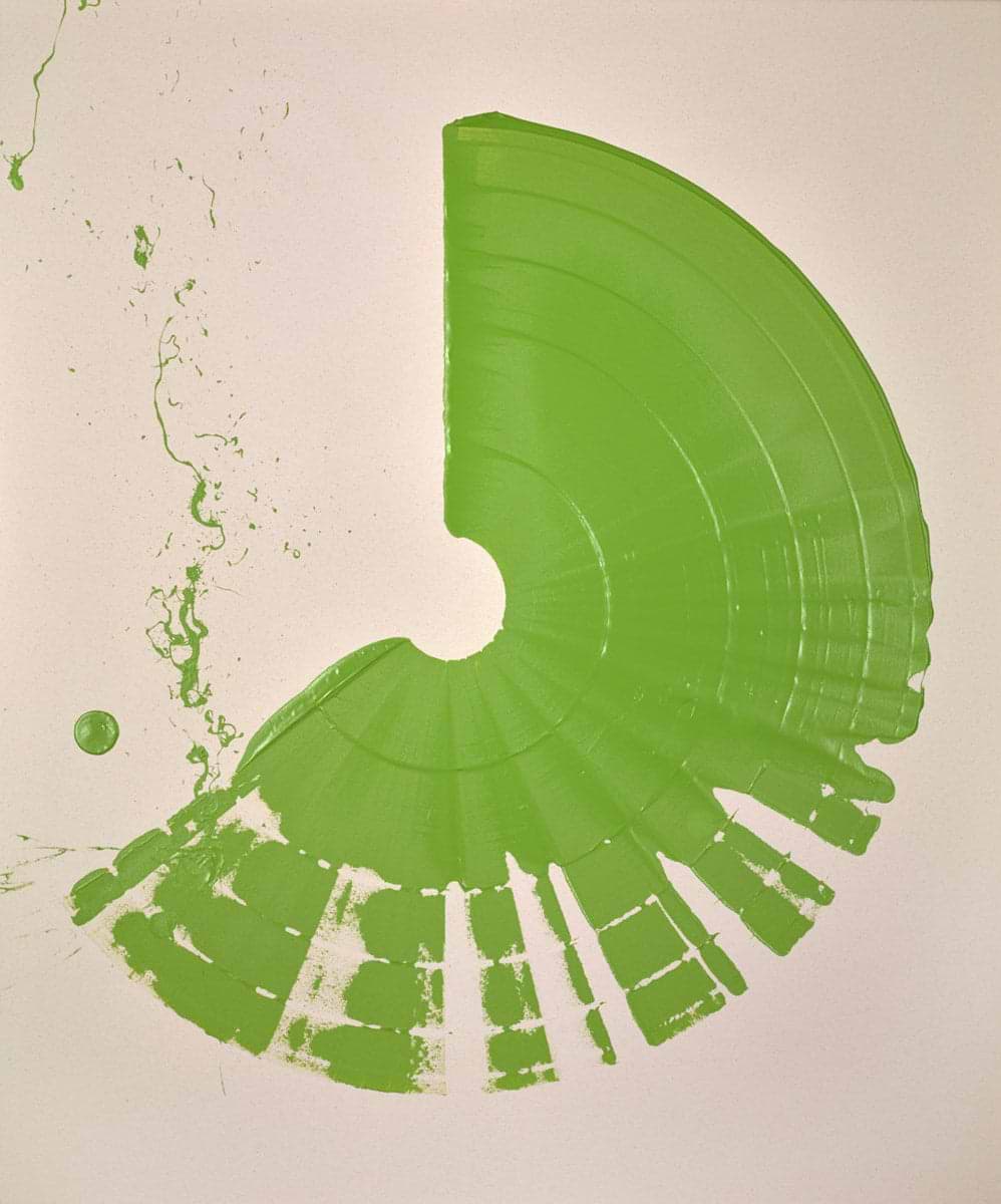 Large Brushstroke Green