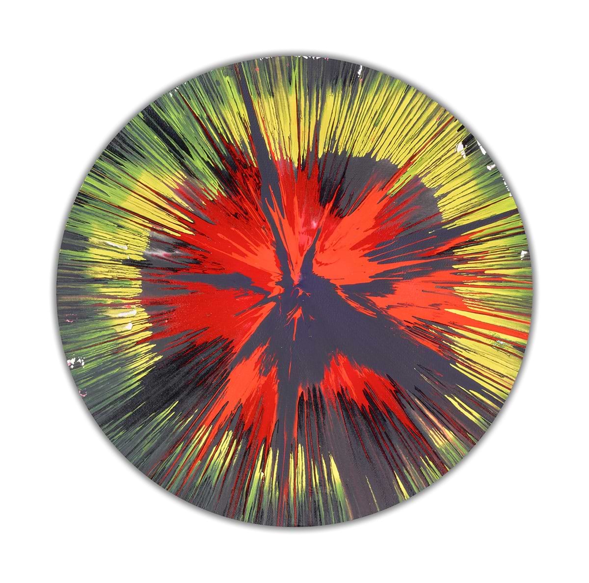 Circle Spin Painting Orange | Damien Hirst - Clarendon Fine Art