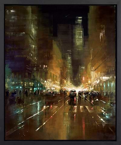 New York Midnight In The City VIII (Framed)