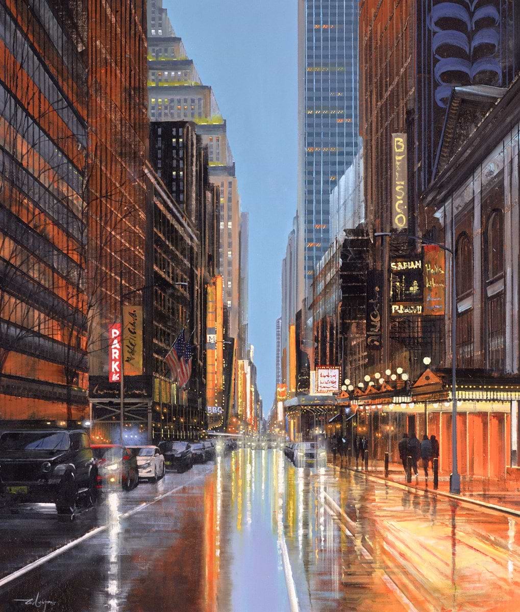 Rain On Broadway | Ziv Cooper - Clarendon Fine Art