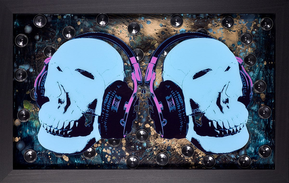 Music Lover-Double Skulls (Blue)