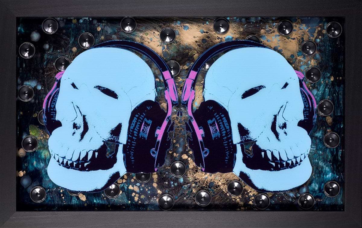 Music Lover-Double Skulls (Blue)