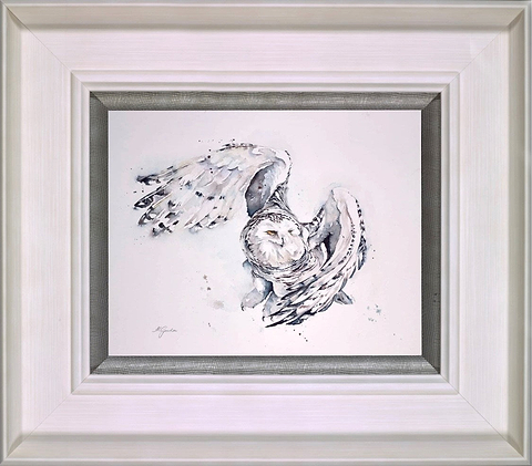 Snow Owl In Flight