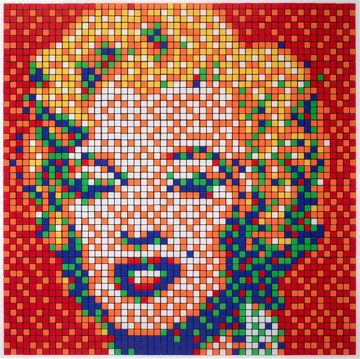 版画 INVADER Rubik Shot Red Marilyn Ed774 Invader - RUBIK SHOT RED MARILYN for Sale | Artspace