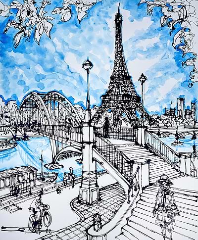 Eiffel Tower from Port Debilly