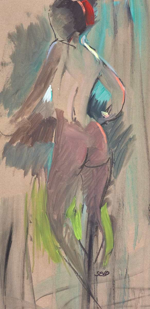 Leaning Nude Study