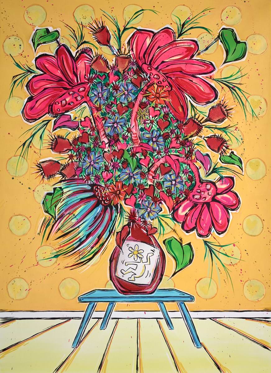 Dancing Flowers And Haring