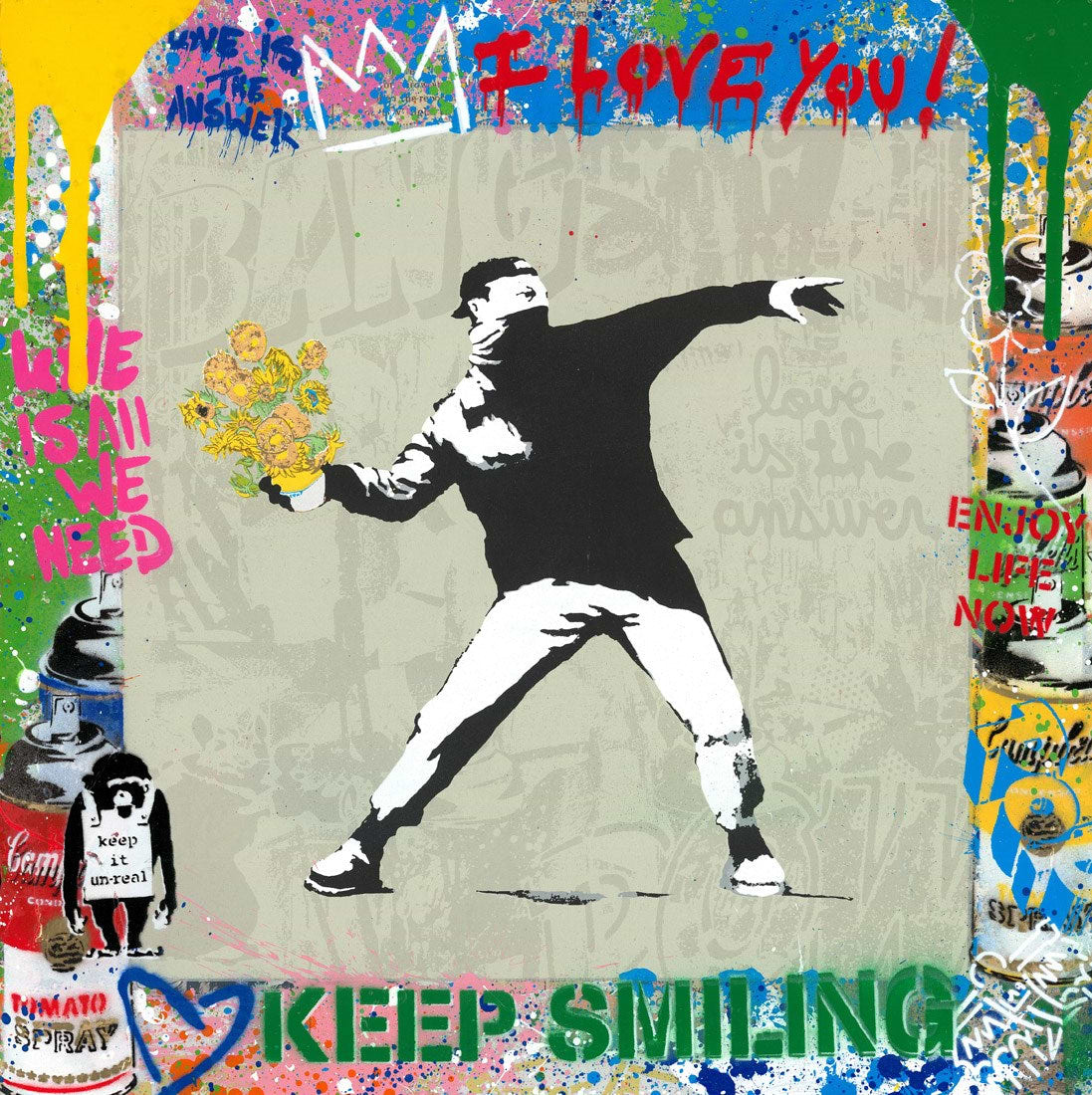 Banksy Flower Thrower