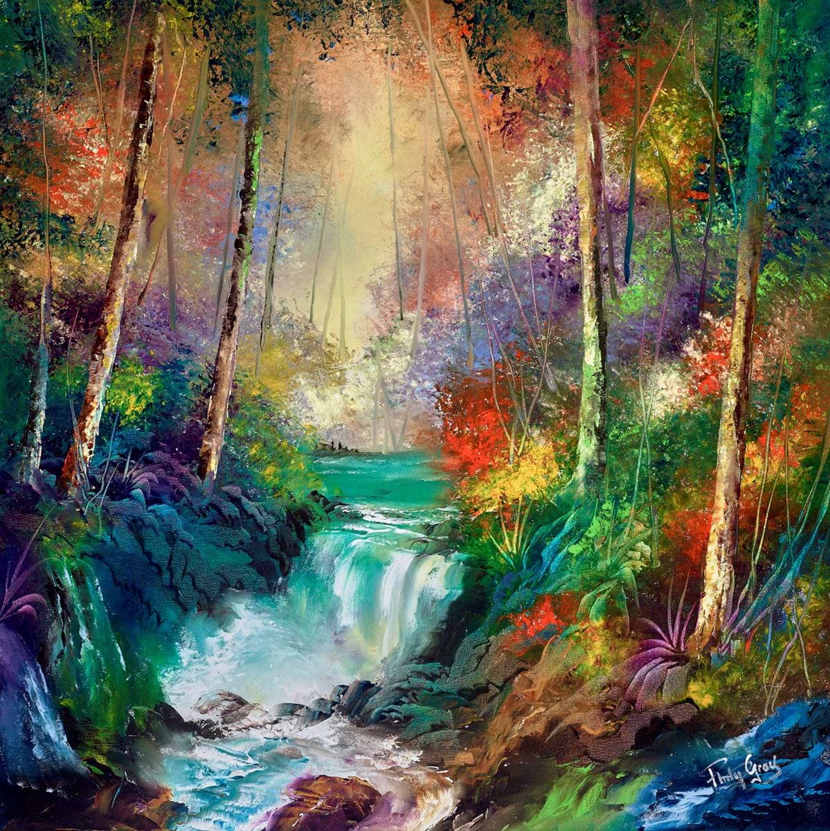 Woodland Waterfall | Philip Gray - Clarendon Fine Art
