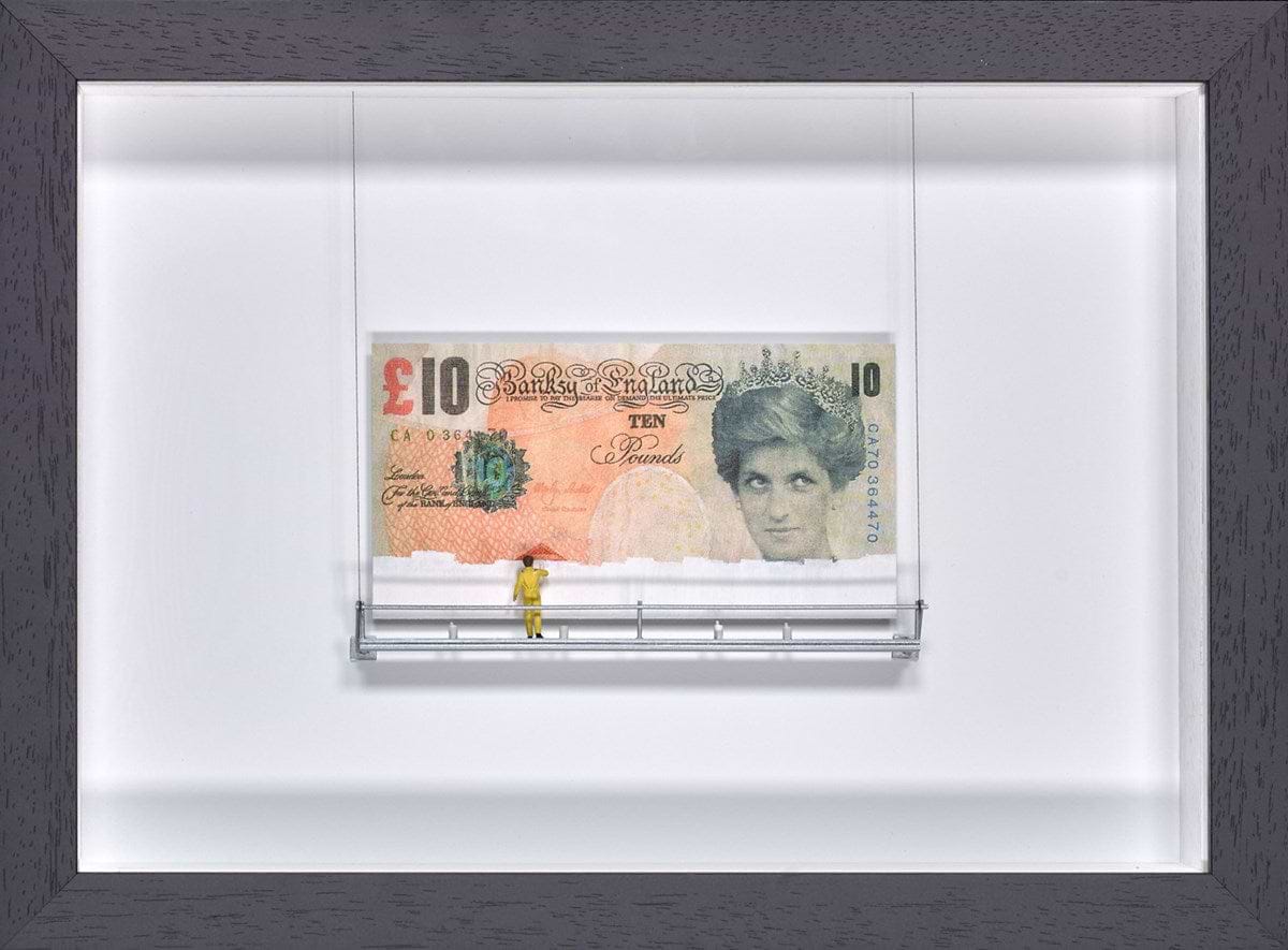 額装バンクシー Banksy Di Faced Tenner 札 ディズマランド □バンクシー 額装済み 紙幣 Banksy Di Faced Tenner 札 ディズマランド