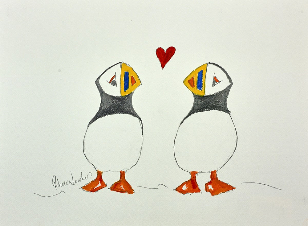 Puffin Love Sketch