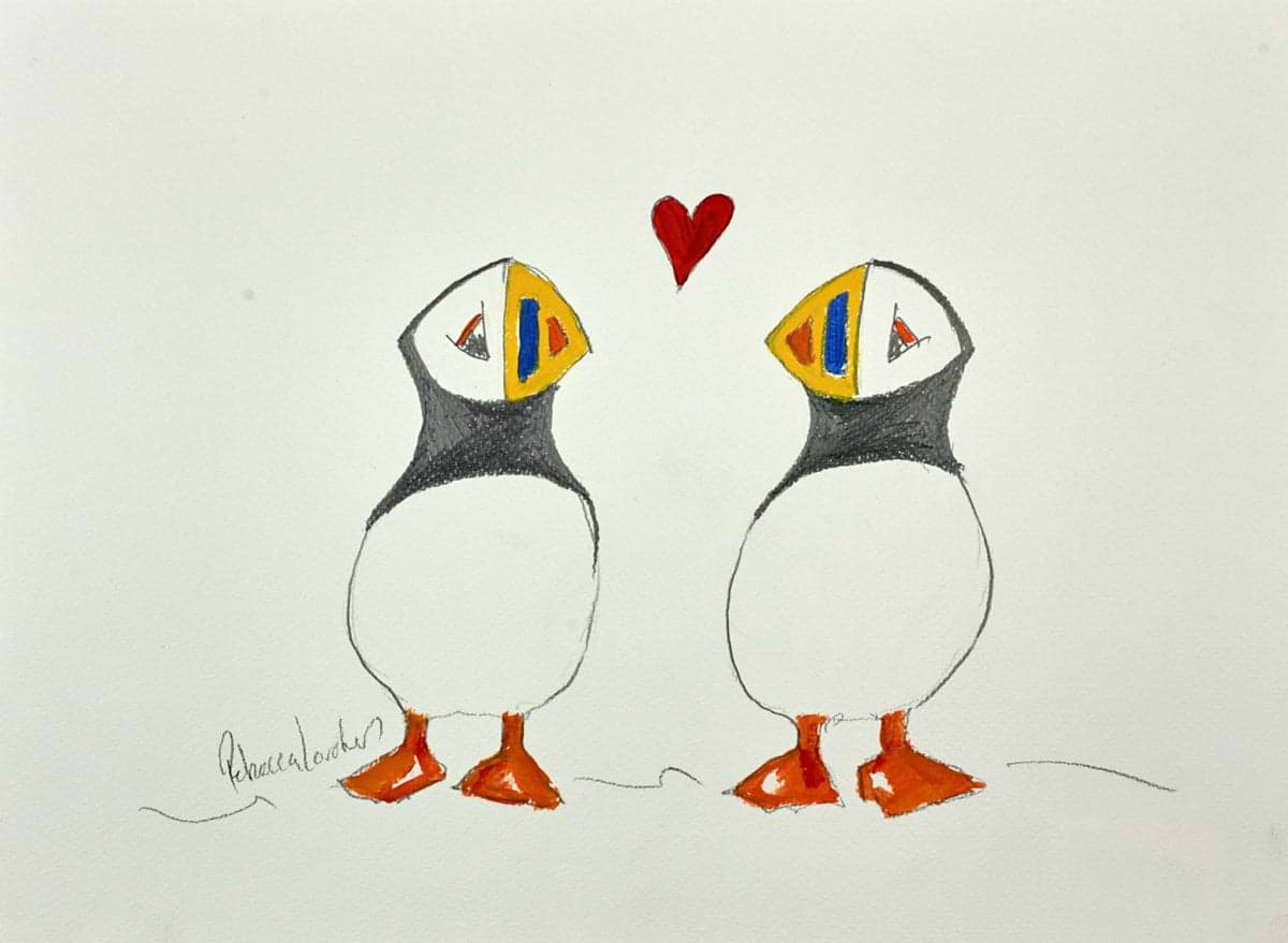Puffin Love Sketch