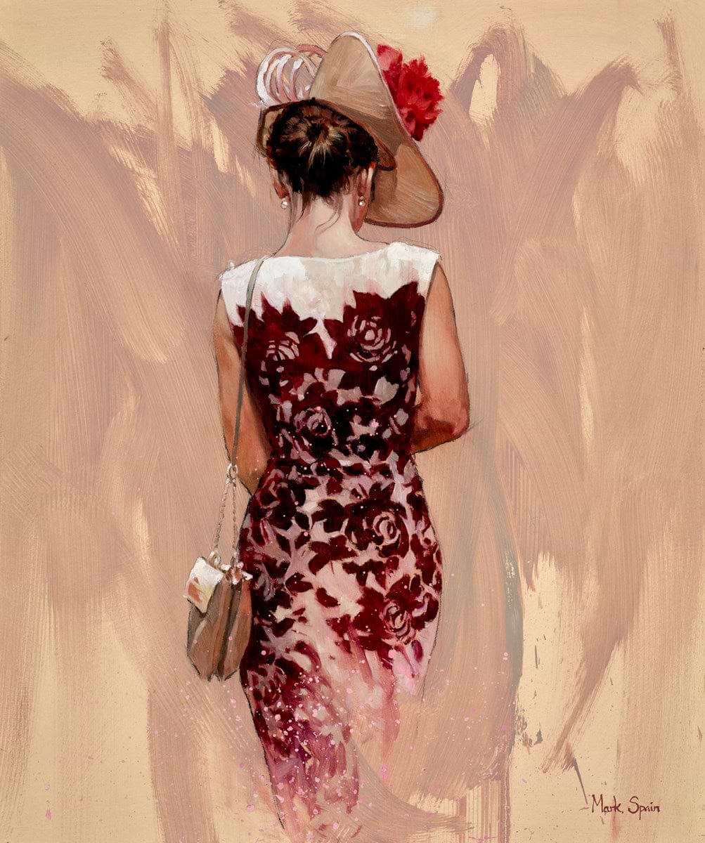 Burgandy  And White Dress Ascot Study
