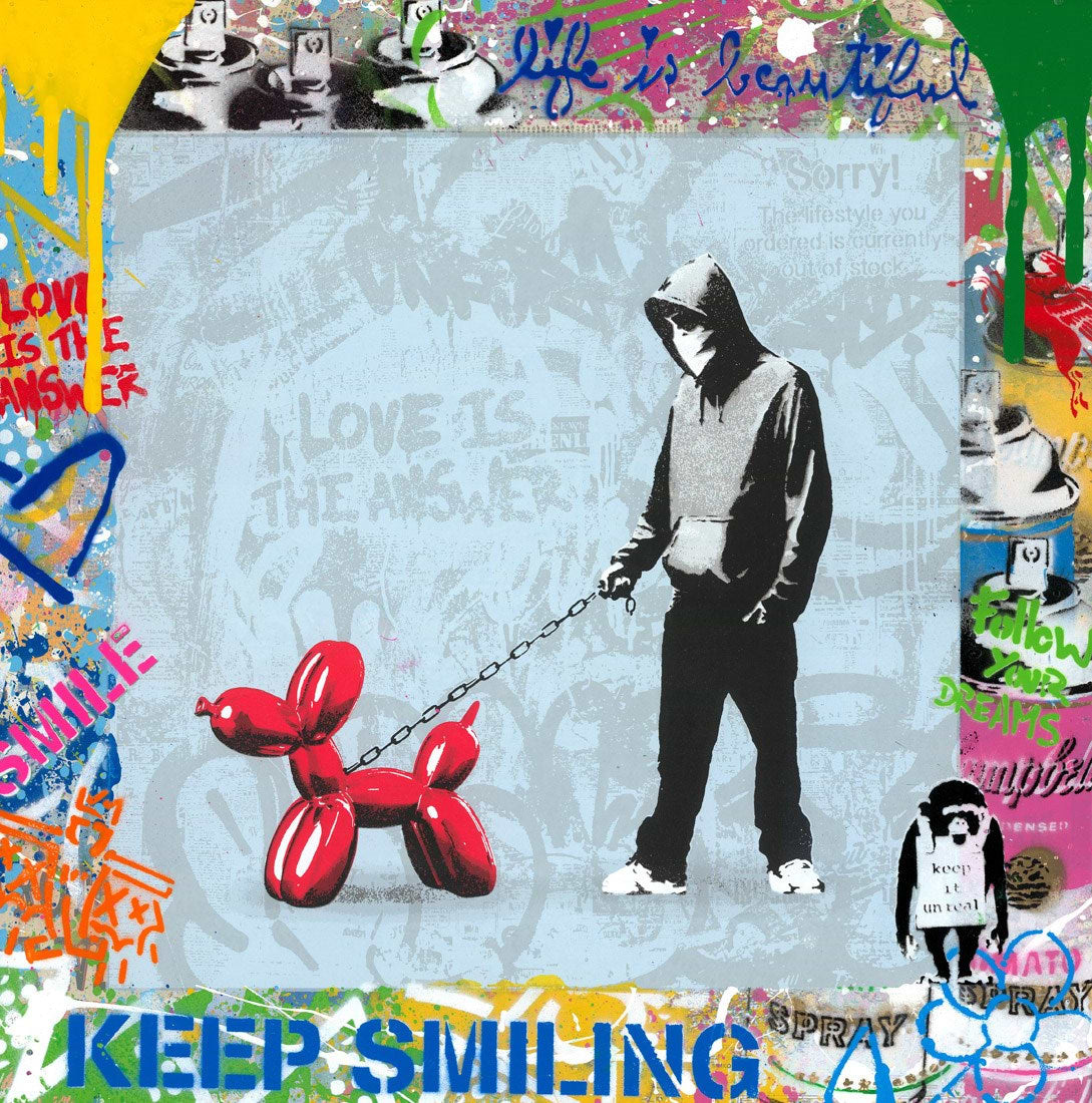 Mr.Brainwash ポスター　Banksy 額装付き Banksy Dog Walker | Mr. Brainwash – Clarendon Fine Art