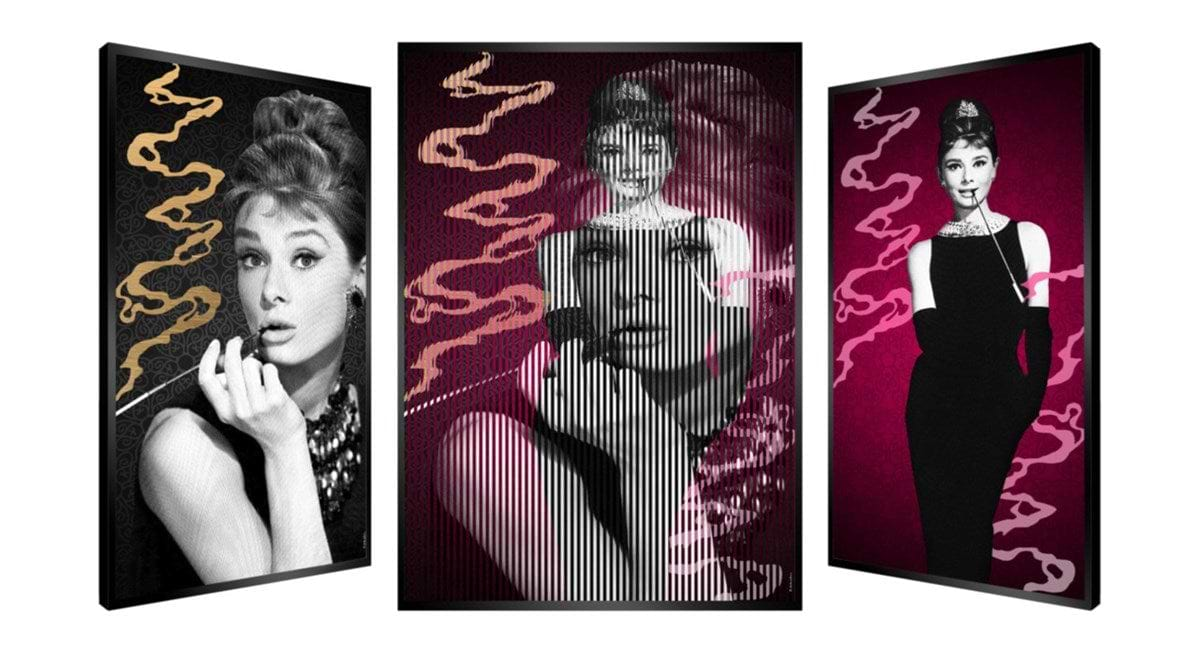 The 3 Audreys - Audrey Hepburn Portrait Original 2024 Artwork