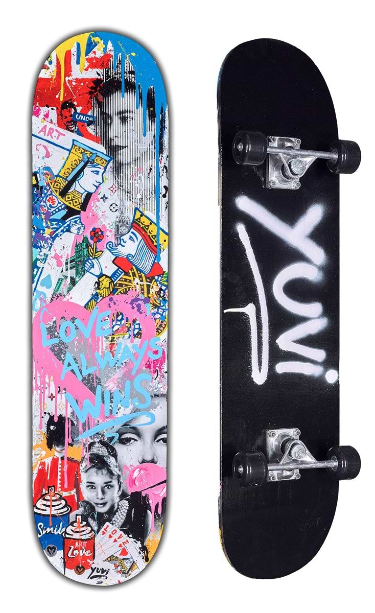 Love Always Wins II (Skateboard) Yuvi Clarendon Fine Art