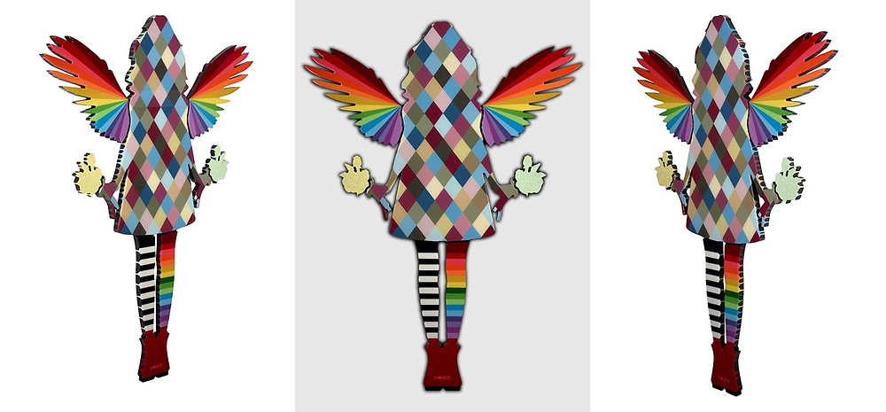 Angel Cake (Floral) - Med Diamond Geo