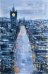 Dusk on Princes Street, Edinburgh