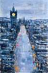 Dusk on Princes Street, Edinburgh