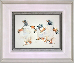 Joyful Gentoo Penguins (Framed)
