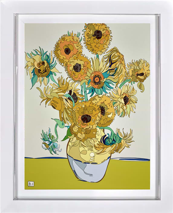 Sunflowers Van Gogh Dylan Izaak Clarendon Fine Art