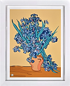 Irises On Yellow Background - Van Gogh
