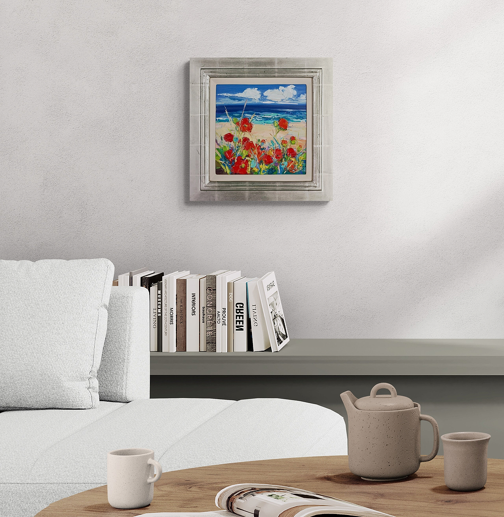Sand And Sea With Poppies