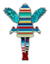 Angel Cake - Blue Stripe (Framed)