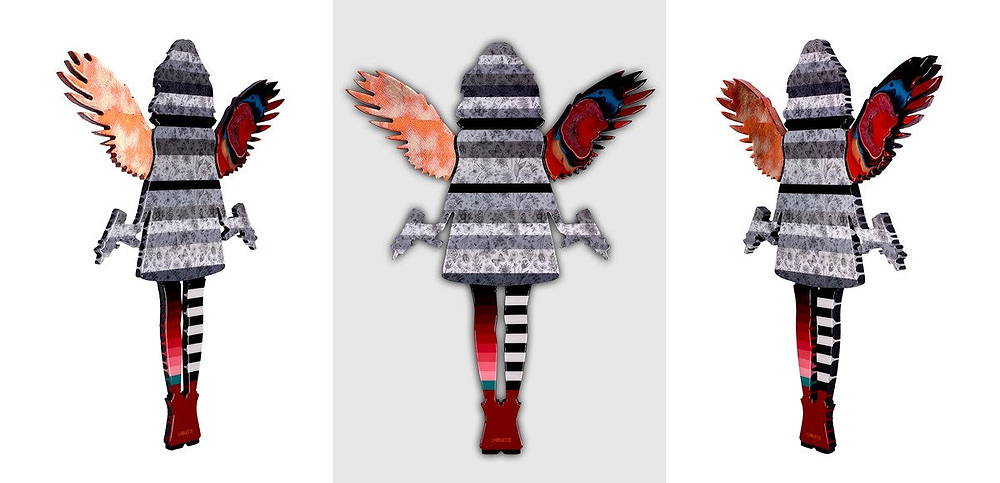Angel Cake - Mini Mono Striped