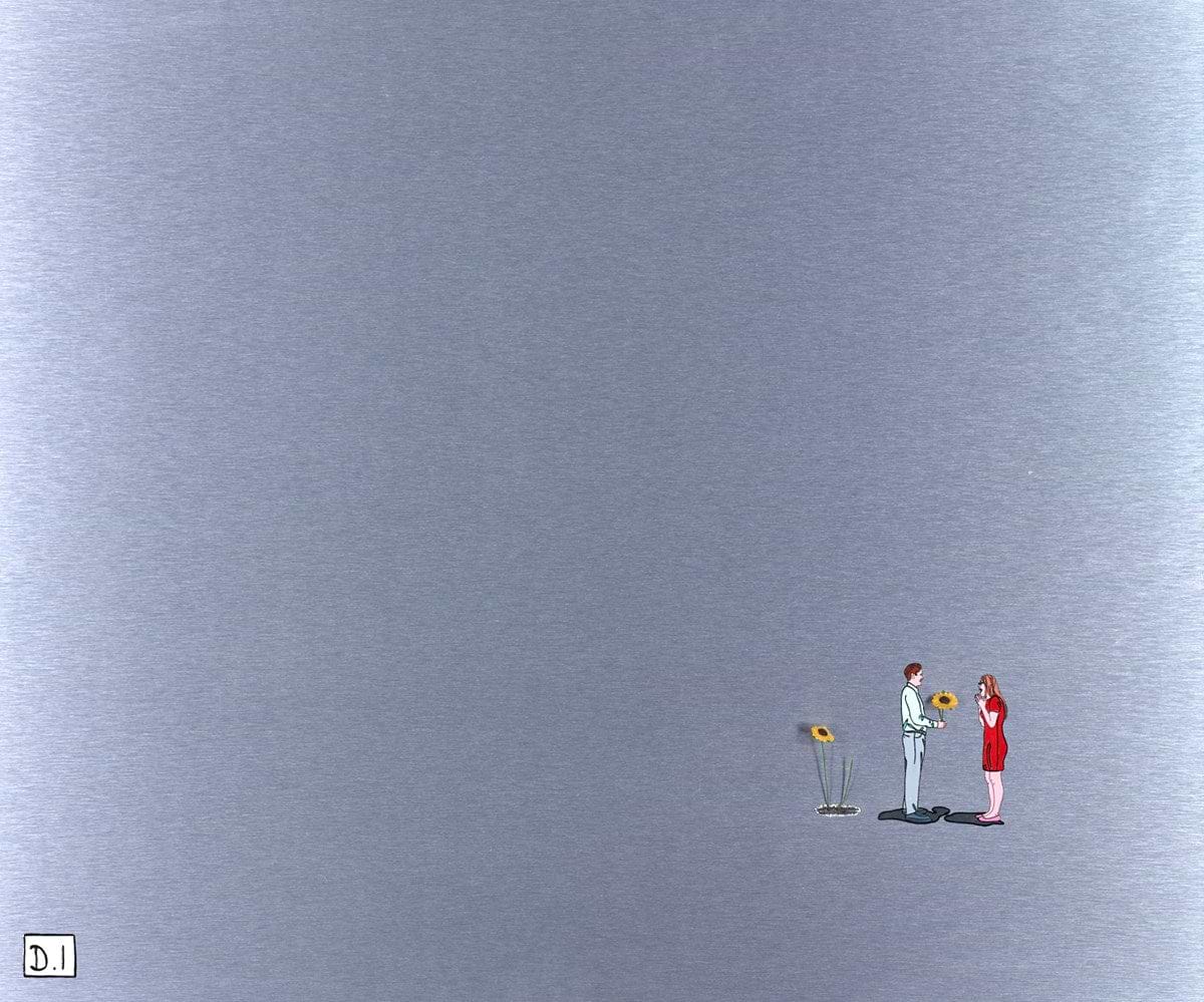 Man With Sunflowers (Red Dress)