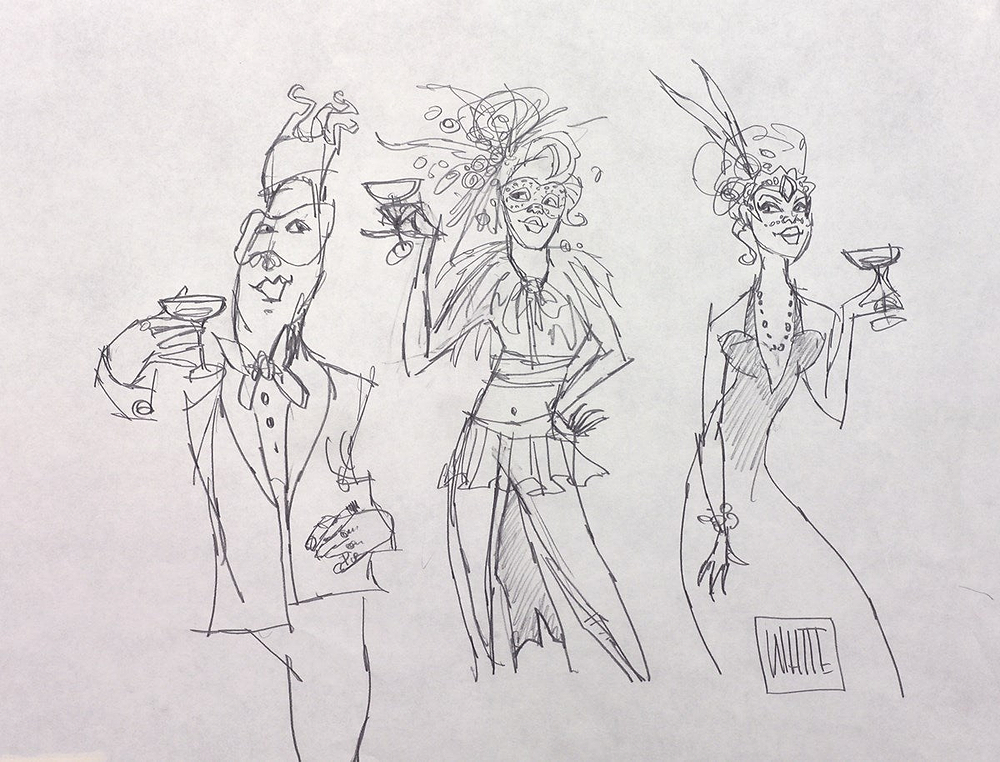 We Love To Drink Study Sketch