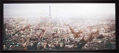 Balloons Over Paris (Framed)