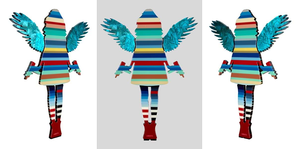 Angel Cake - Blue Stripe