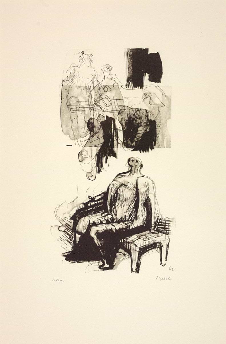 Woman Seated On Fireside Stool, 1973
