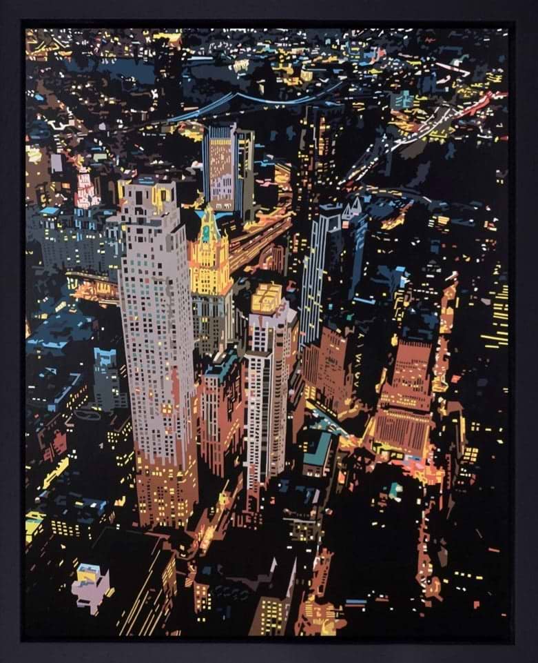 Along The East River At Night , New York