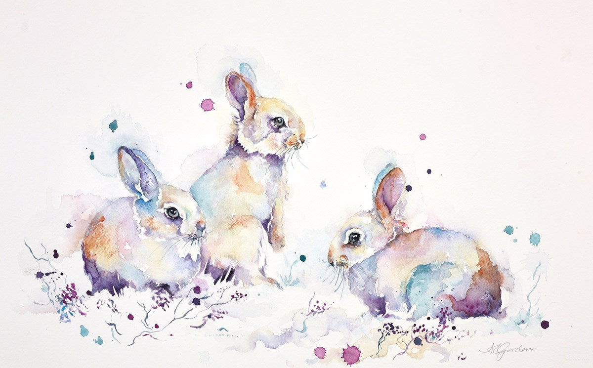 Spring Babies- 3 Rabbits