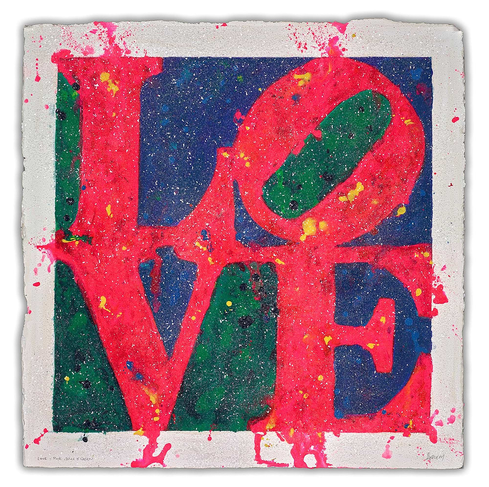 Love - Pink,Blue & Green