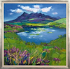 Heather by Lily Ponds, Cuillins in the Distance