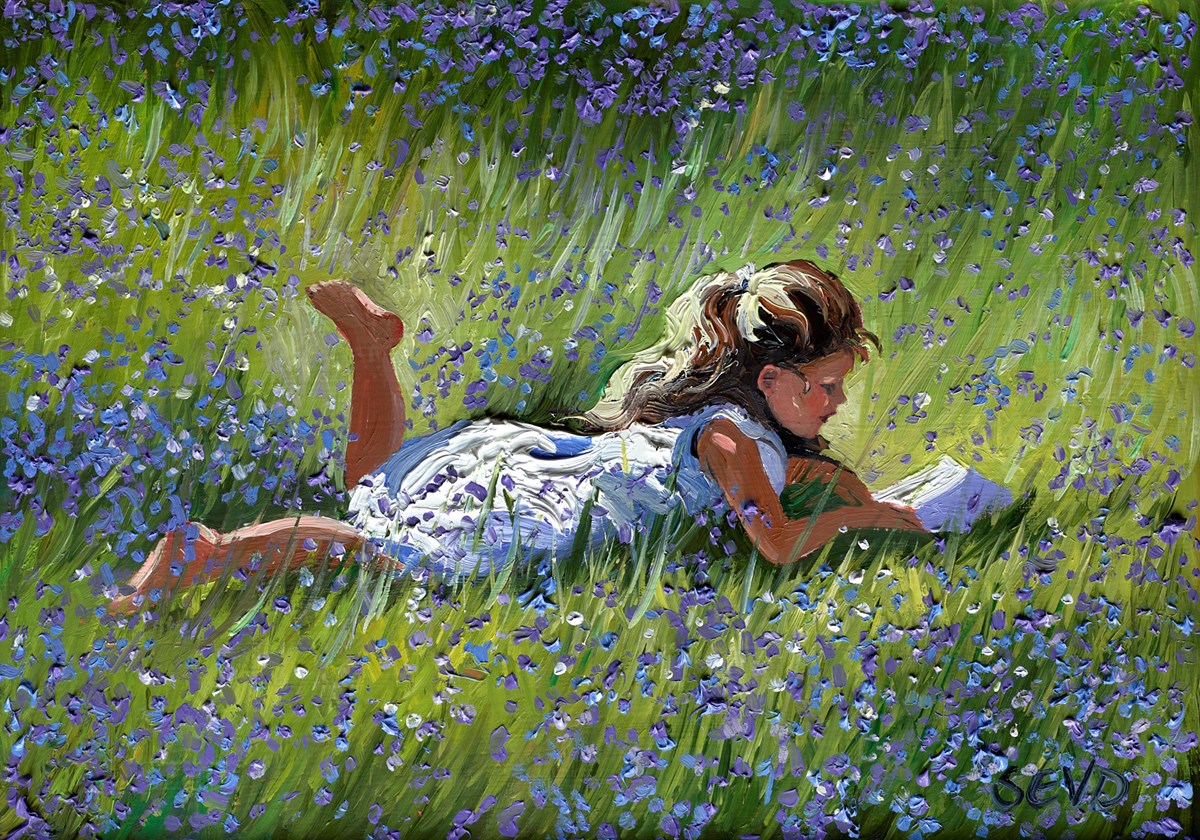 Reading Amongst The Bluebells