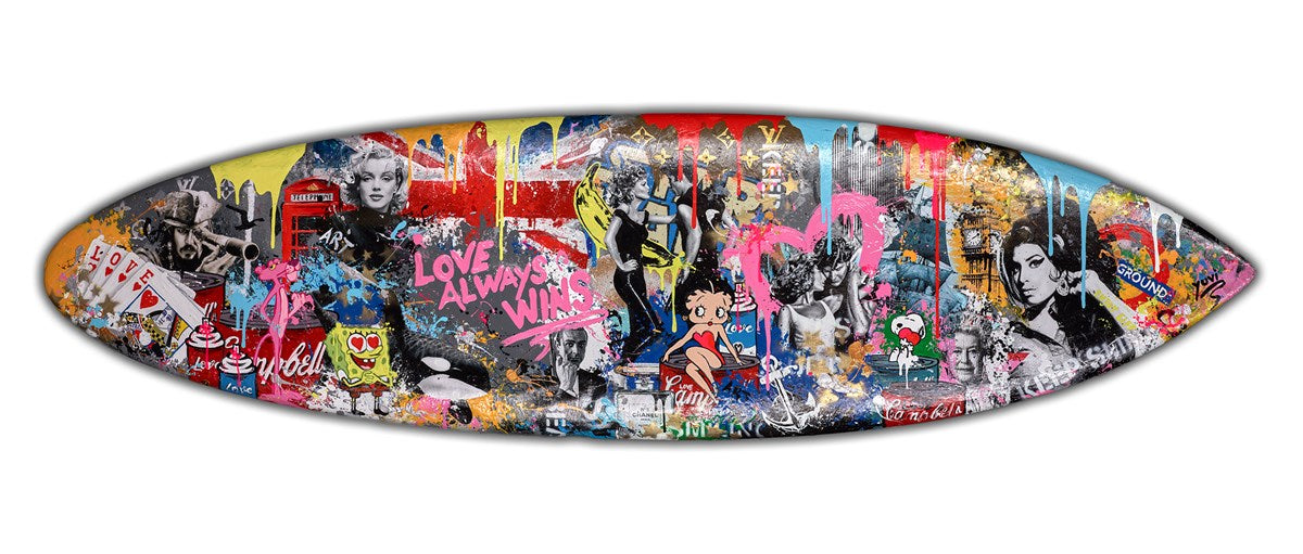 Love Always Wins - Surf Board