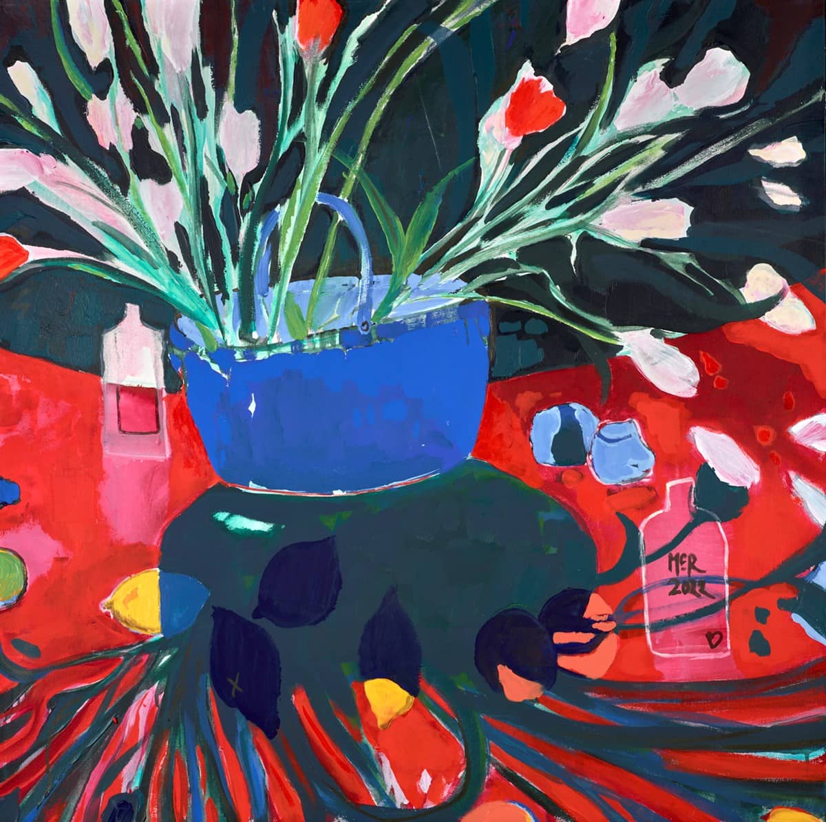 Three Red Tulips