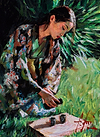 Geisha Pouring Sake